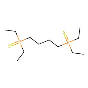 4-Diethylphosphinothioylbutyl-diethyl-sulfanylidene-lambda5-phosphane structure