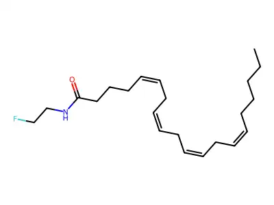 (5Z,8Z,11Z,14Z)-N-(2-fluoroethyl)icosa-5,8,11,14-tetraenamide structure