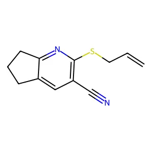 2-prop-2-enylsulfanyl-6,7-dihydro-5H-cyclopenta[b]pyridine-3-carbonitrile structure