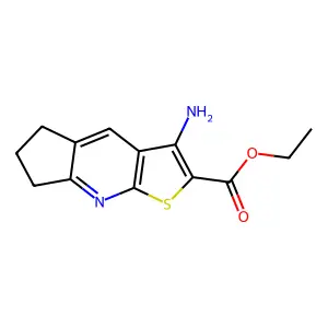 ethyl 3-amino-6,7-dihydro-5H-cyclopenta[b]thieno[3,2-e]pyridine-2-carboxylate structure