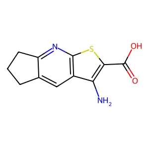 3-Amino-6,7-dihydro-5H-cyclopenta[b]thieno-[3,2-e]pyridine-2-carboxylic acid structure