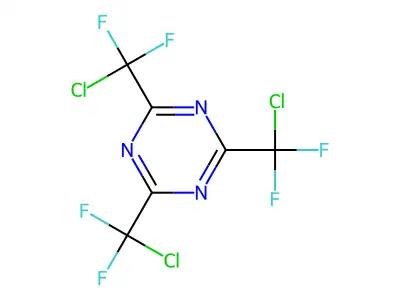 2,4,6-Tris(chlorodifluoromethyl)-1,3,5-triazine structure