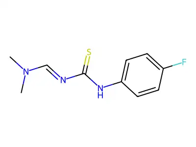 3-[(1E)-(dimethylamino)methylidene]-1-(4-fluorophenyl)thiourea structure