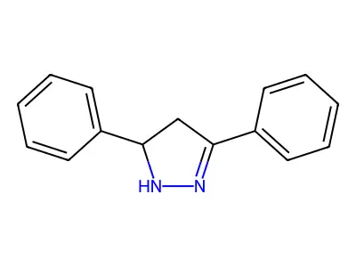 3,5-diphenyl-4,5-dihydro-1H-pyrazole structure