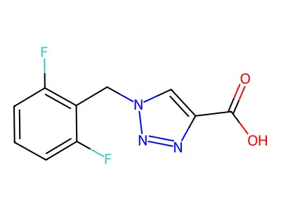 1-(2,6-Difluorobenzyl)-1H-1,2,3-triazole-4-carboxylic acid structure