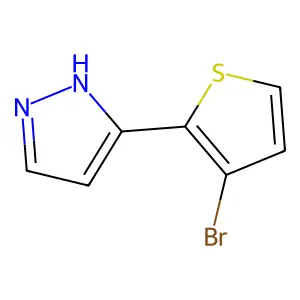5-(3-bromothiophen-2-yl)-1H-pyrazole structure