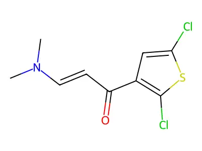 (E)-1-(2,5-dichloro-3-thienyl)-3-(dimethylamino)-2-propen-1-one structure