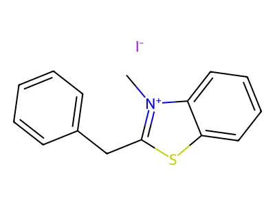 2-Benzyl-3-methyl-1,3-benzothiazol-3-ium iodide structure