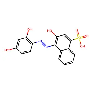 1-Naphthalenesulfonic acid, 4-(2-(2,4-dihydroxyphenyl)diazenyl)-3-hydroxy- structure