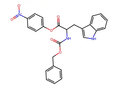 4-Nitrophenyl N-(benzyloxycarbonyl)-L-tryptophanate structure