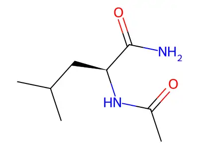 2-Acetamido-4-methylpentanamide structure