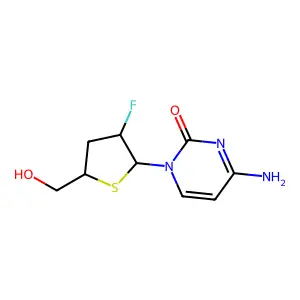 2',3'-Dideoxy-2'-fluoro-4'-thioCytidine structure