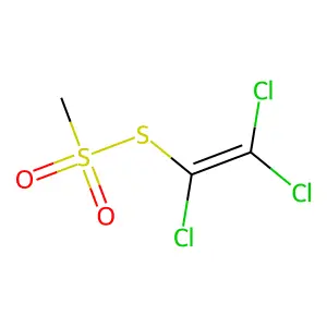 Methanesulfonic acid, thio-, S-trichlorovinyl ester structure