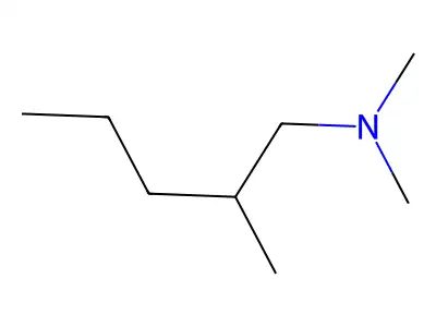 N,N,2-trimethylpentan-1-amine structure
