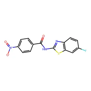 N-(6-fluoro-1,3-benzothiazol-2-yl)-4-nitrobenzamide structure