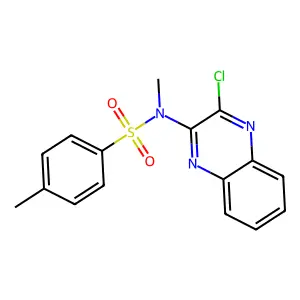 N-(3-chloroquinoxalin-2-yl)-N,4-dimethylbenzene-1-sulfonamide structure