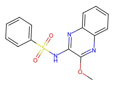 N-(3-methoxyquinoxalin-2-yl)benzenesulfonamide structure