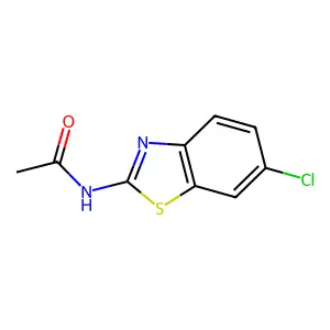 N-(6-chloro-1,3-benzothiazol-2-yl)acetamide structure