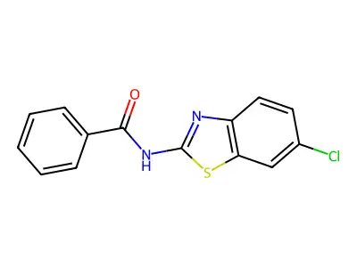 N-(6-chloro-1,3-benzothiazol-2-yl)benzamide structure