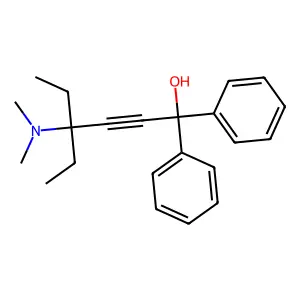 4-(Dimethylamino)-4-ethyl-1,1-diphenylhex-2-yn-1-ol structure