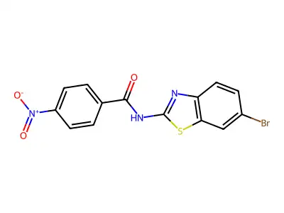 N-(6-bromo-1,3-benzothiazol-2-yl)-4-nitrobenzamide structure