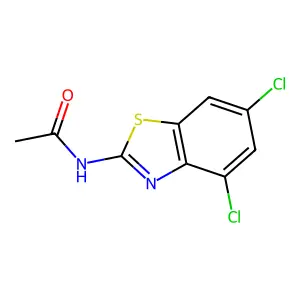 N-(4,6-dichloro-1,3-benzothiazol-2-yl)acetamide structure