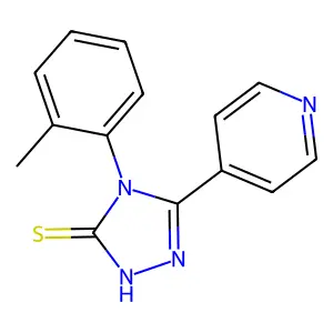 2,4-Dihydro-4-(2-methylphenyl)-5-(4-pyridinyl)-3H-1,2,4-triazole-3-thione structure