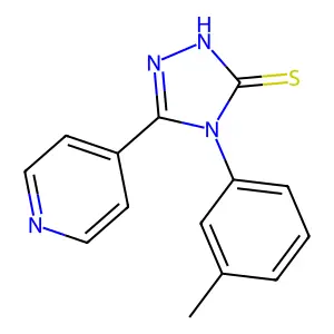 4-(3-methylphenyl)-5-(4-pyridinyl)-4H-1,2,4-triazole-3-thiol structure