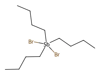 Dibromotributylantimony structure