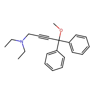 N,N-diethyl-4-methoxy-4,4-diphenylbut-2-yn-1-amine structure