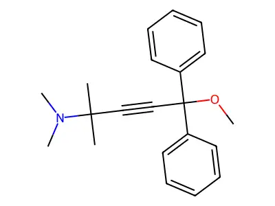 5-methoxy-N,N,2-trimethyl-5,5-diphenylpent-3-yn-2-amine structure