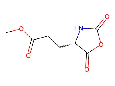 Methyl (S)-2,5-dioxooxazolidine-4-propionate structure