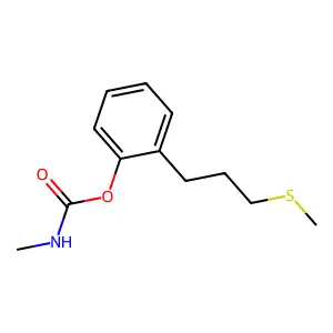Carbamic acid, methyl-, o-(3-(methylthio)propyl)phenyl ester structure
