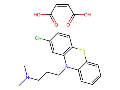 but-2-enedioic acid;3-(2-chlorophenothiazin-10-yl)-N,N-dimethylpropan-1-amine structure