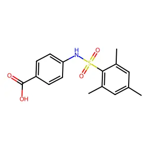 4-[(Mesitylsulfonyl)amino]benzoic acid structure