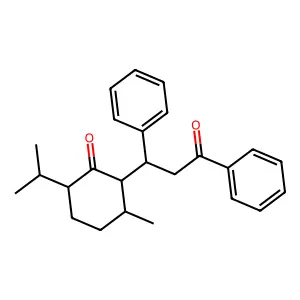 3-Methyl-2-(3-oxo-1,3-diphenylpropyl)-6-propan-2-ylcyclohexan-1-one structure