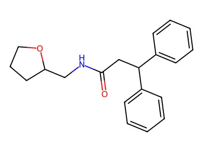 N-(oxolan-2-ylmethyl)-3,3-diphenylpropanamide structure