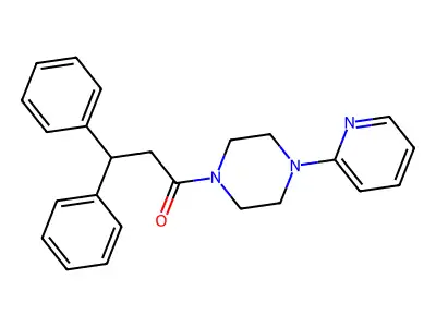 3,3-Diphenyl-1-(4-pyridin-2-ylpiperazin-1-yl)propan-1-one structure