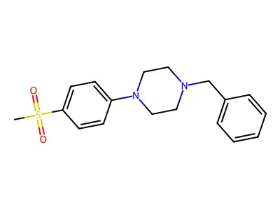 1-Benzyl-4-(4-methanesulfonylphenyl)piperazine structure