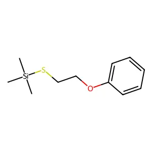 Trimethyl(2-phenoxyethylsulfanyl)silane structure