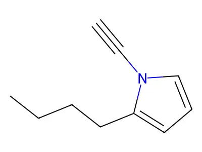 2-Butyl-1-ethynylpyrrole structure