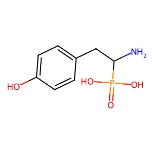 Phosphonic acid, [1-amino-2-(4-hydroxyphenyl)ethyl]- structure