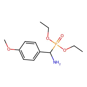 Diethyl amino(4-methoxyphenyl)methylphosphonate structure