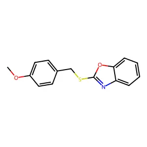 Benzoxazole, 2-(4-methoxybenzylthio)- structure