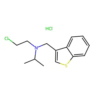 Benzo(b)thiophene-3-methylamine, N-(2-chloroethyl)-N-isopropyl-, hydrochloride structure