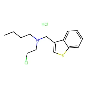 Benzo(b)thiophene-3-methylamine, N-butyl-N-(2-chloroethyl)-, hydrochloride structure