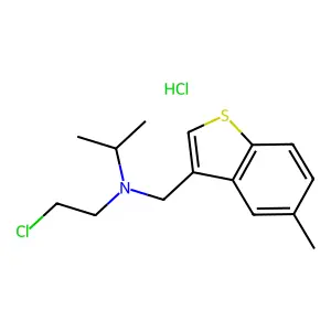 Benzo(b)thiophene-3-methylamine, N-(2-chloroethyl)-N-isopropyl-5-methyl-, hydrochloride structure