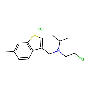 Benzo(b)thiophene-3-methylamine, N-(2-chloroethyl)-N-isopropyl-6-methyl-, hydrochloride structure