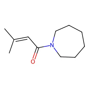 1H-Azepine, hexahydro-1-(3-methyl-1-oxo-2-butenyl)- structure