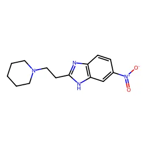 Benzimidazole, 5-nitro-2-(2-piperidinoethyl)- structure